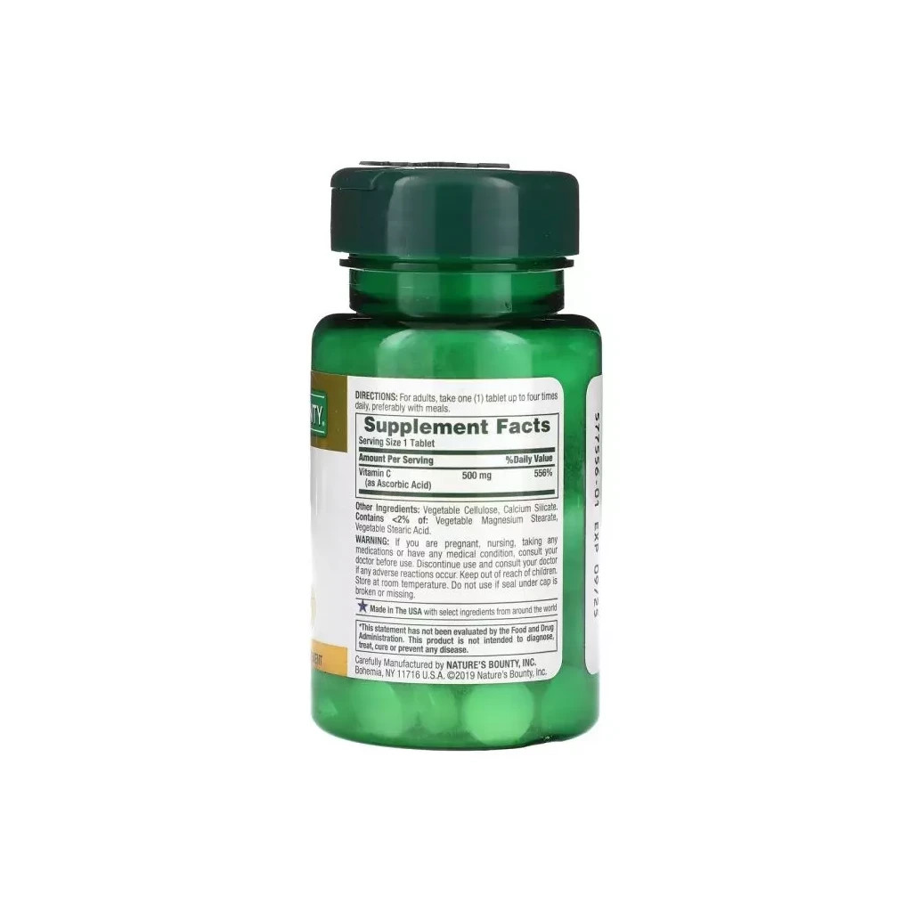 Вітамін Mason Natural Вітамін C, 500 мг, Vitamin C, Nature's Bounty, 100 таблеток (NRT-01510) - зображення 2
