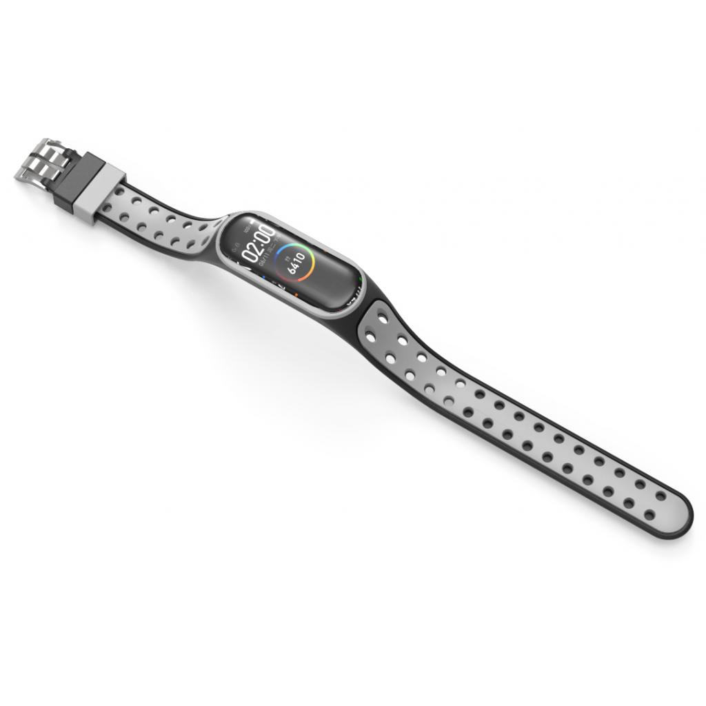Ремінець до фітнес браслета BeCover Colour Style для Xiaomi Mi Smart Band 5 Black-Gray (705155) - зображення 2