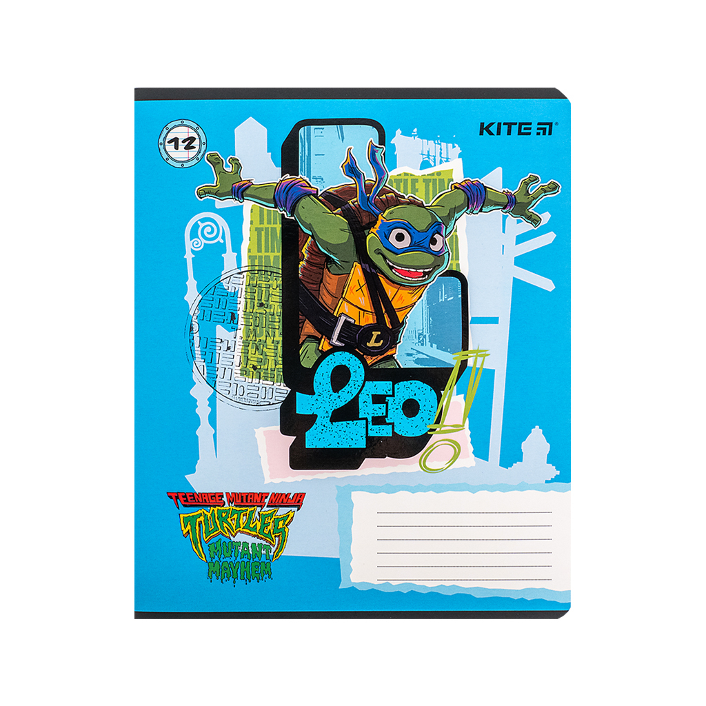 Зошит Kite Ninja Turtles, 12 аркушів, лінія (NT24-234) - зображення 6