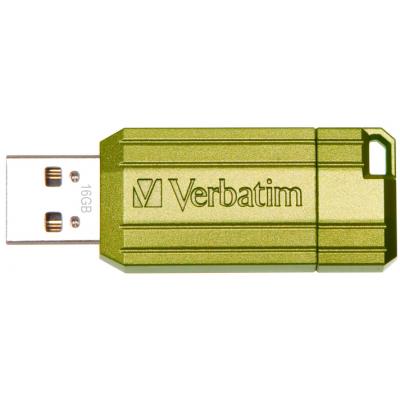 USB флеш накопичувач Verbatim 16GB Store 'n' Go PinStripe Green USB 2.0 (49070) - зображення 2