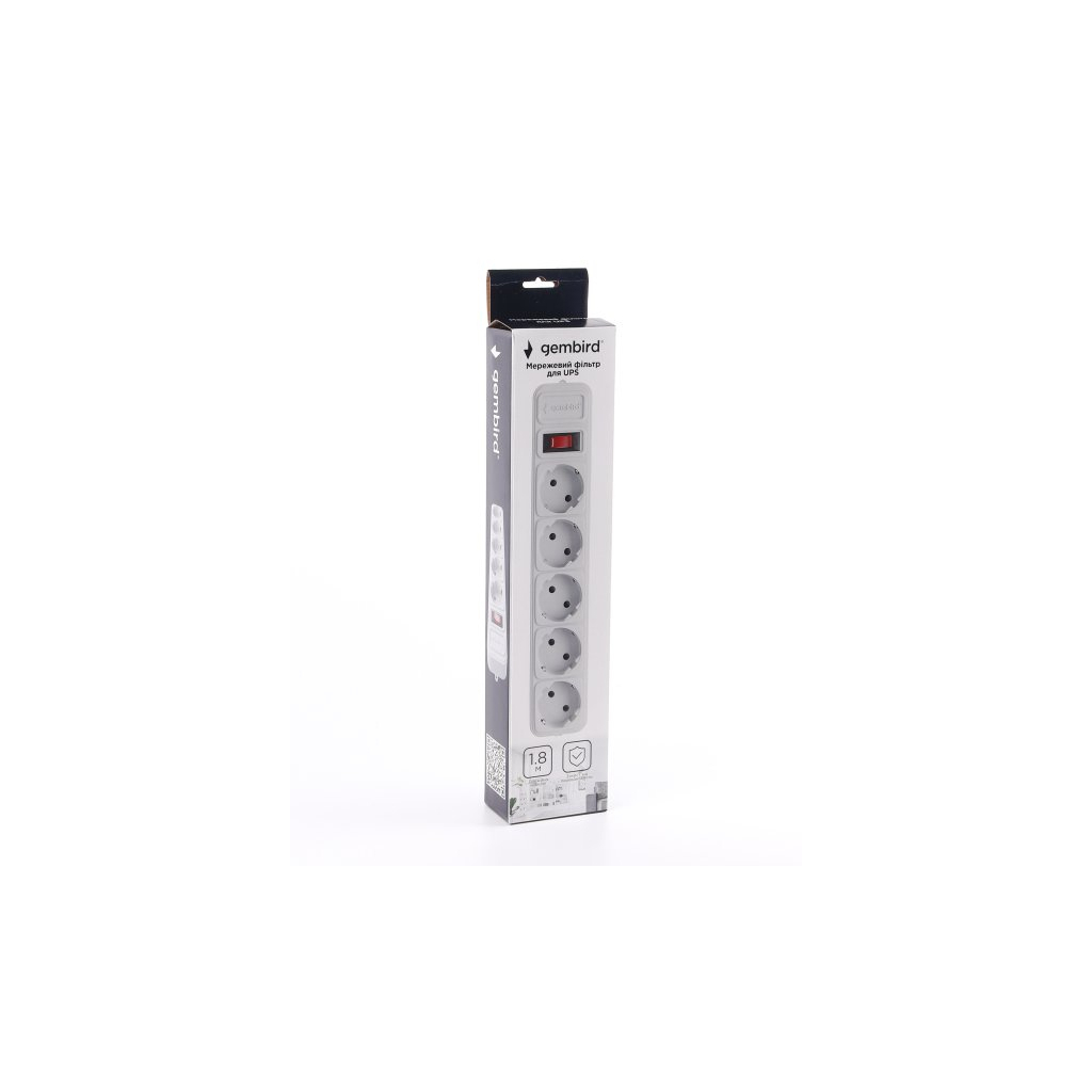 Мережевий фільтр живлення Gembird SPX-B-6 (SPG5-X-6G) - зображення 3