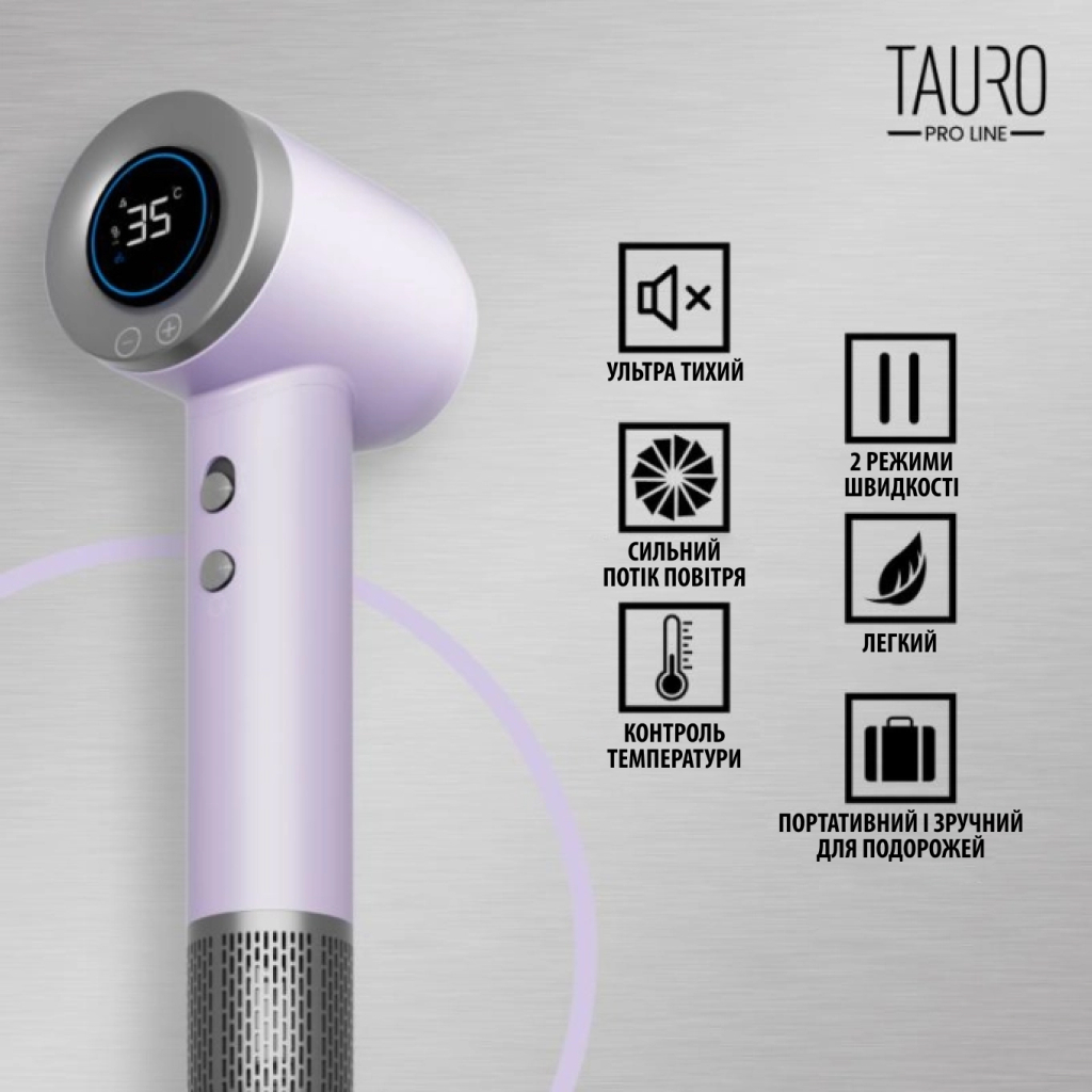 Фен для тварин Tauro Pro Line з технологією генерації негативних іонів з вилкою ЄС білий (TPL70274) - изображение 5