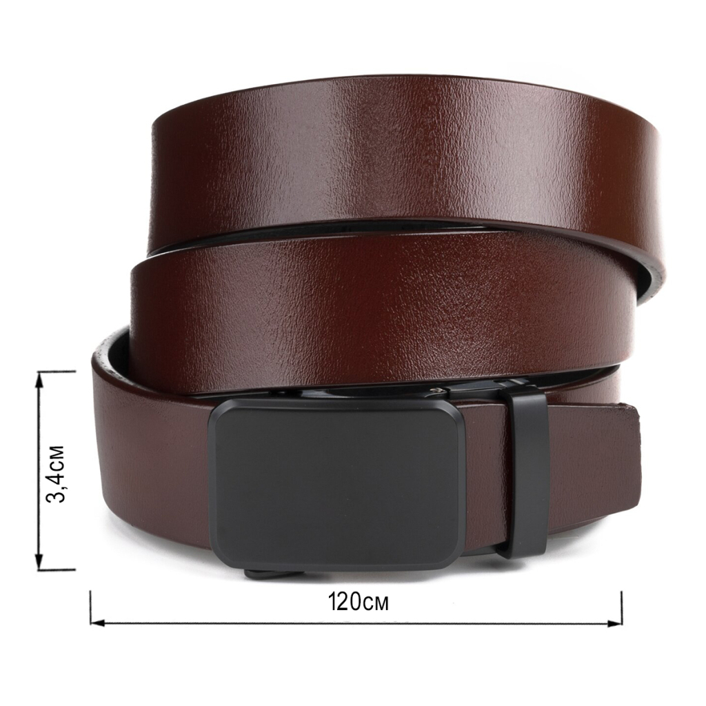 Ремінь Vintage Чоловічий з автоматичною пряжкою Коричневий (20271) - зображення 3