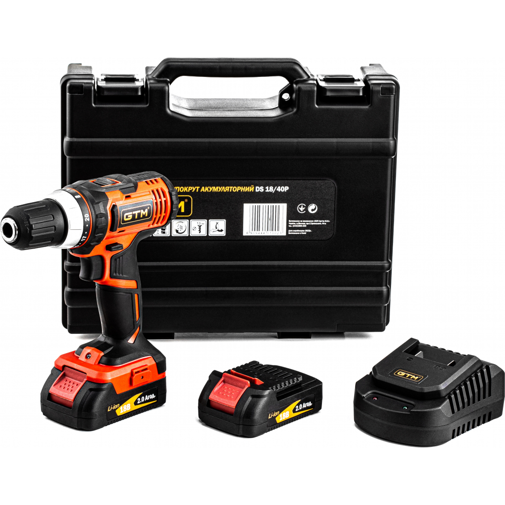 Шуруповерт GTM DS18/40P - зображення 5