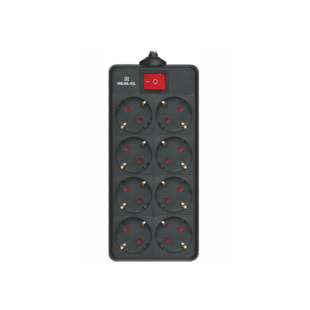 Мережевий фільтр живлення REAL-EL RS-8 Protect 5m, black (EL122300024) - зображення 6
