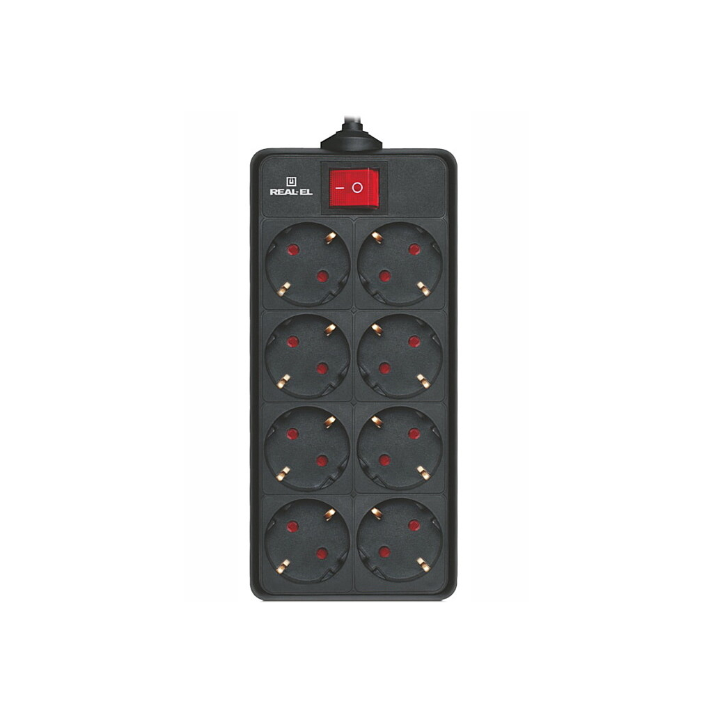 Мережевий фільтр живлення REAL-EL RS-8 Protect 5m, black (EL122300024) - зображення 6