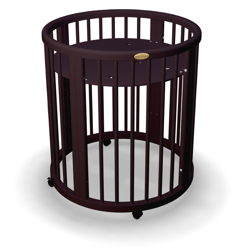 Ліжечко Ingvart Smartbed Plus Round венге (4731401) - зображення 2