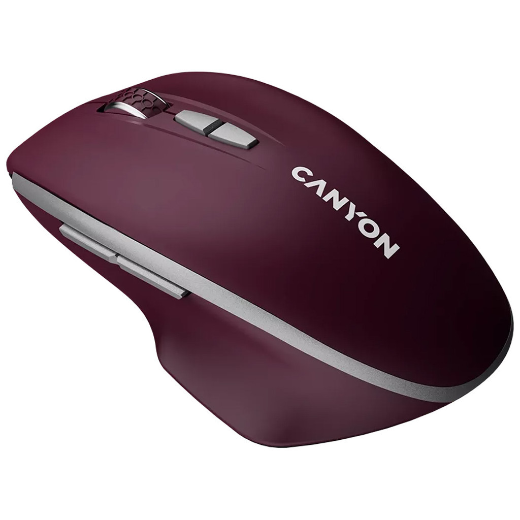 Мишка Canyon MW-21 Wireless Blue LED Burgundy (CNS-CMSW21BR) - зображення 1