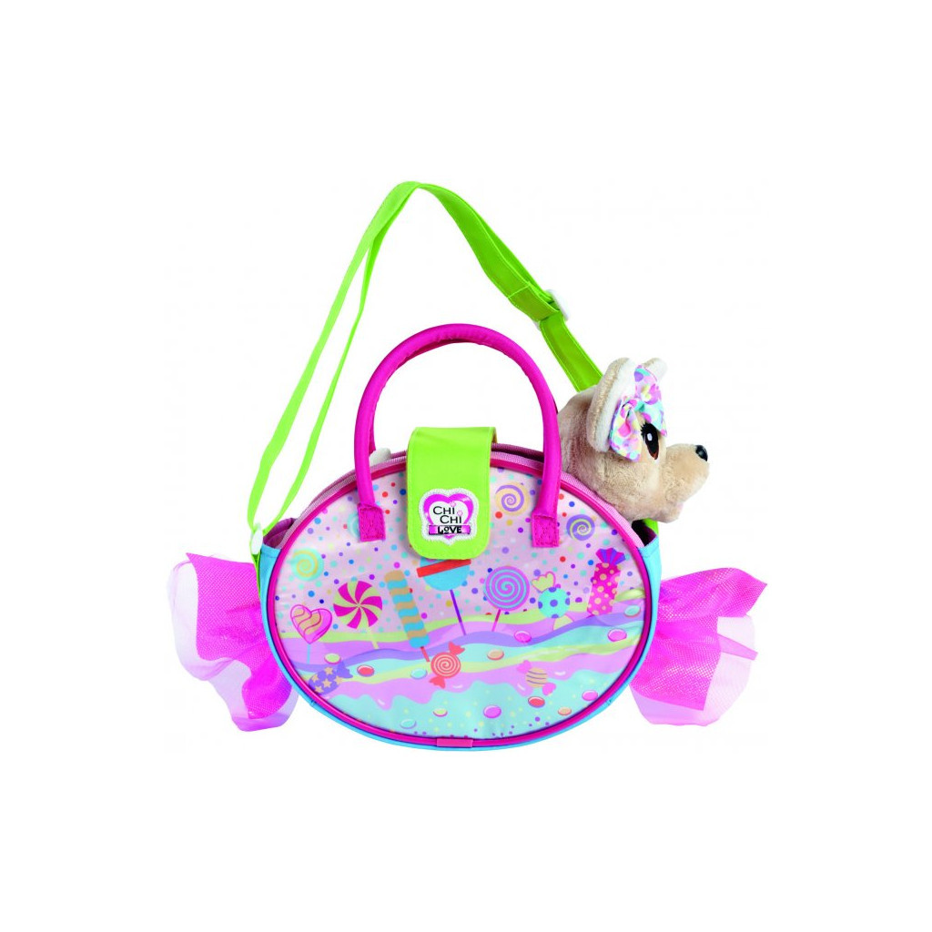 М'яка іграшка Chi Chi Love Собачка Чихуахуа Фешн Солодка цукерка із сумочкою та брелком-сюрпризом 20 см (5890001) - изображение 3