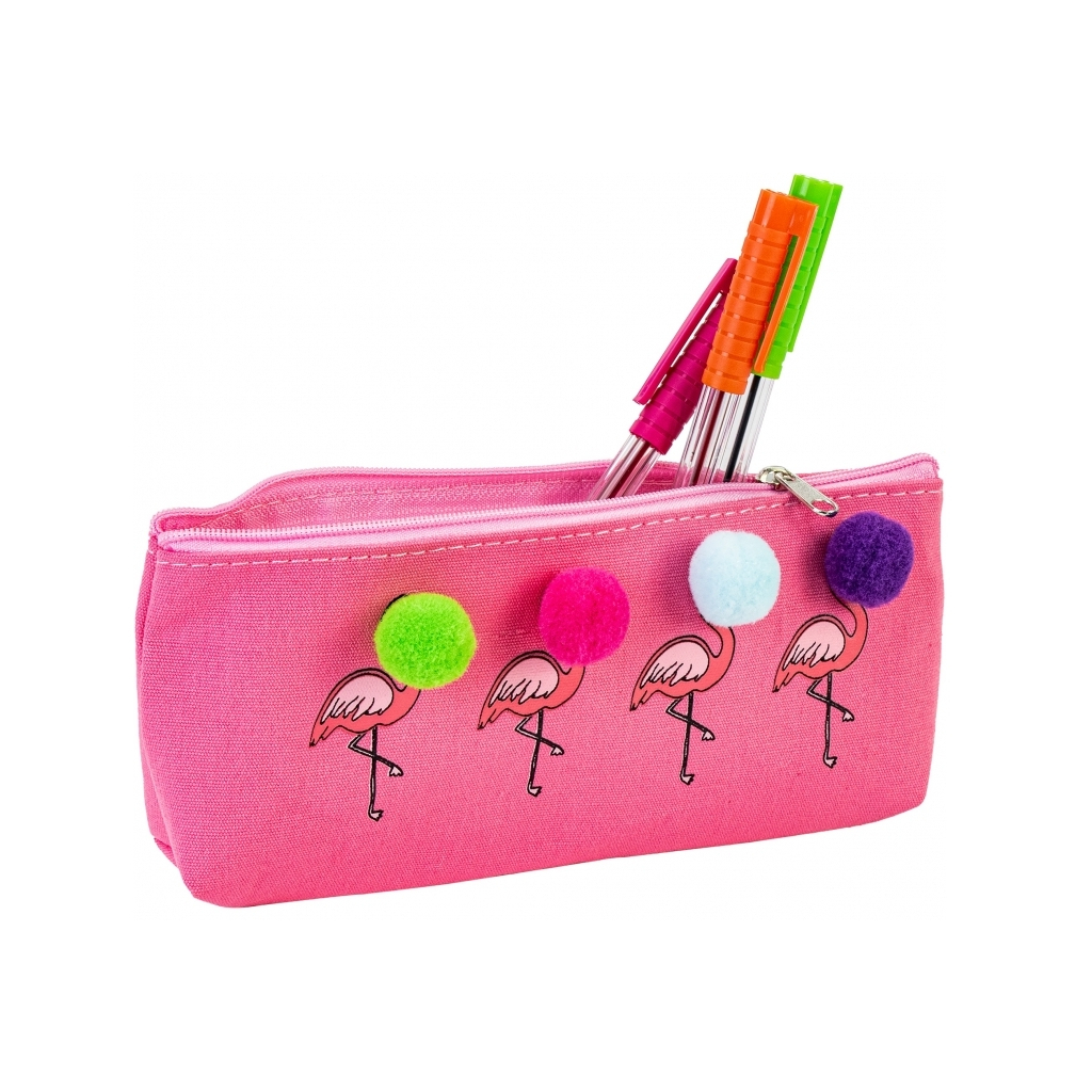 Пенал Cool For School з помпонами 1 відділення рожевий (CF87038) - зображення 2