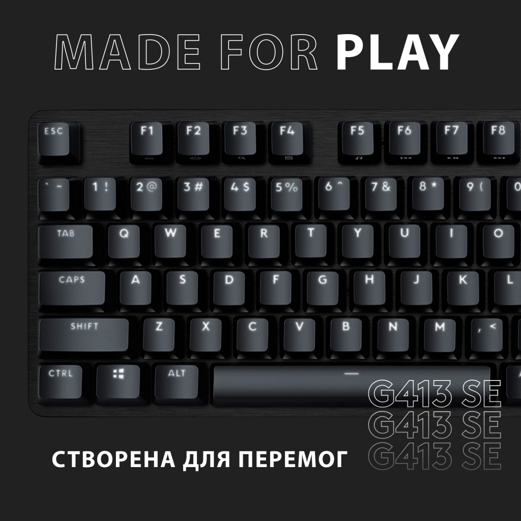 Клавіатура Logitech G413 SE Mechanical Tactile Switch USB Black (920-010438) - зображення 7