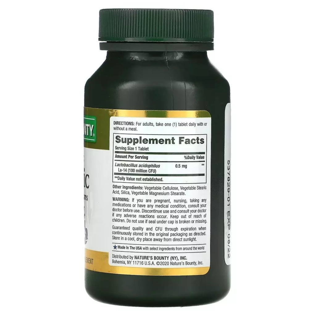 Пробіотики Nature's Bounty з ацидофільними лактобактеріями (NRT-02610) - зображення 2