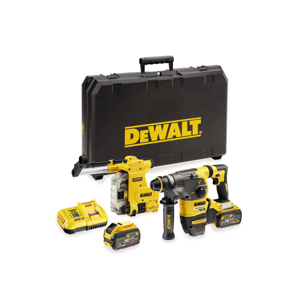 Перфоратор DeWALT SDS-Plus, 54 В, 3.5 Дж, 2x3Ah, 3 режими, кейс (DCH335X2) - зображення 1