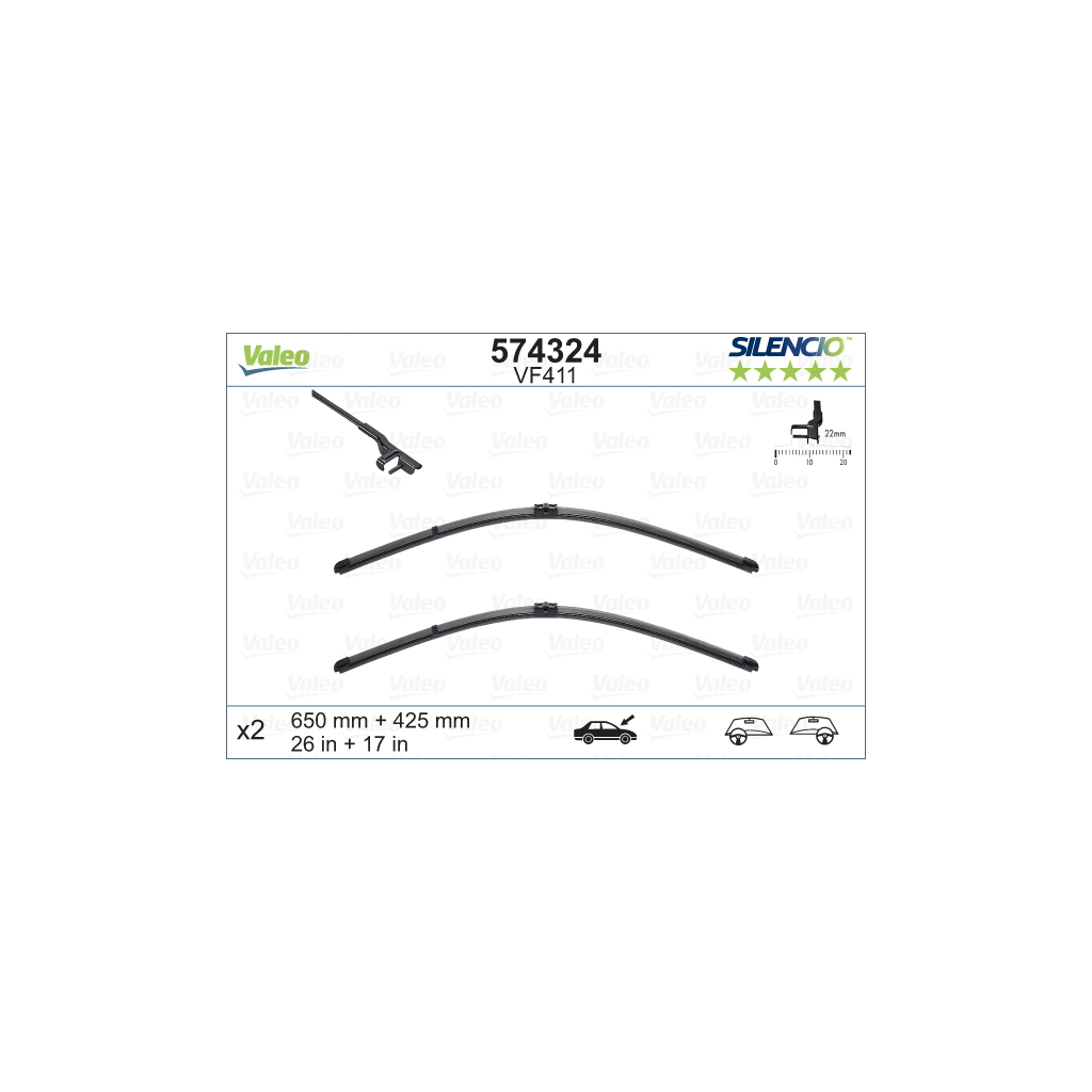 Щітка склоочисника Valeo 574324 - зображення 1