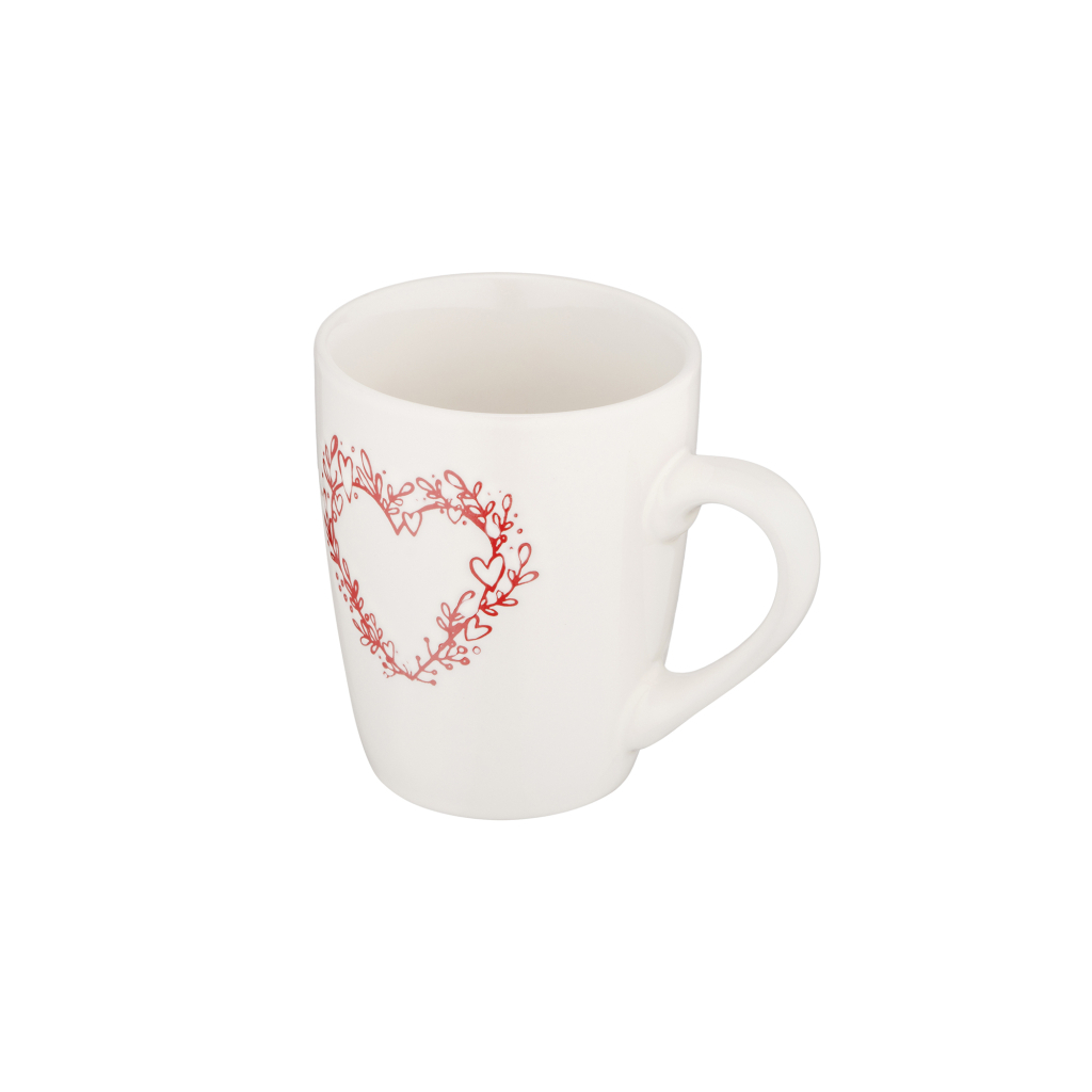 Чашка Ardesto Heart, 320мл, кераміка, біла (AR3467W) - изображение 4