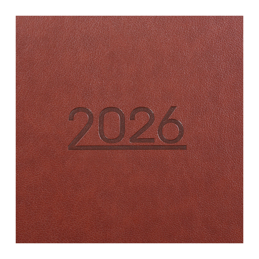 Тижневик Buromax датований 2026 PRIME, А5 коричневий (BM.2196-25) - изображение 4