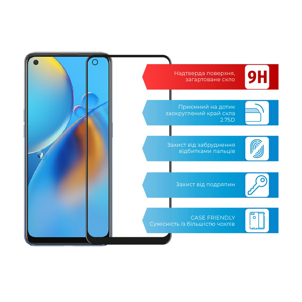 Скло захисне ACCLAB Full Glue Oppo A74 (1283126512667) - зображення 2