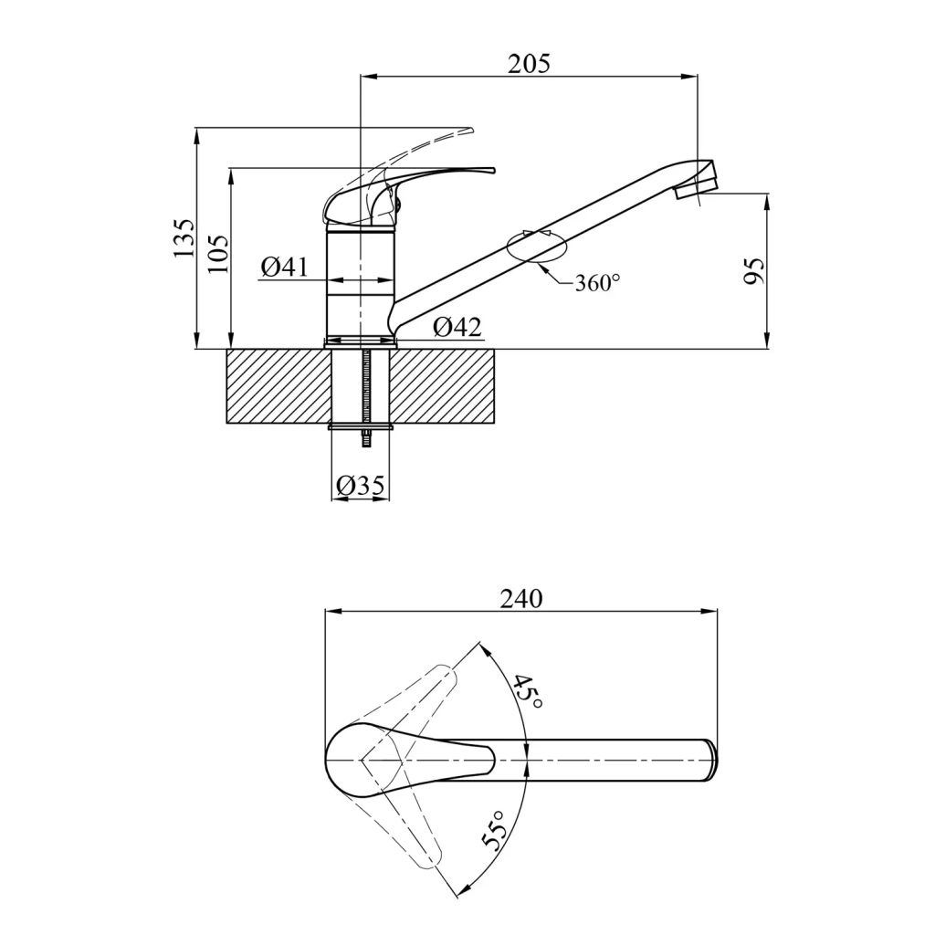 Змішувач Agua Leon-C030 (CV012078) - изображение 5