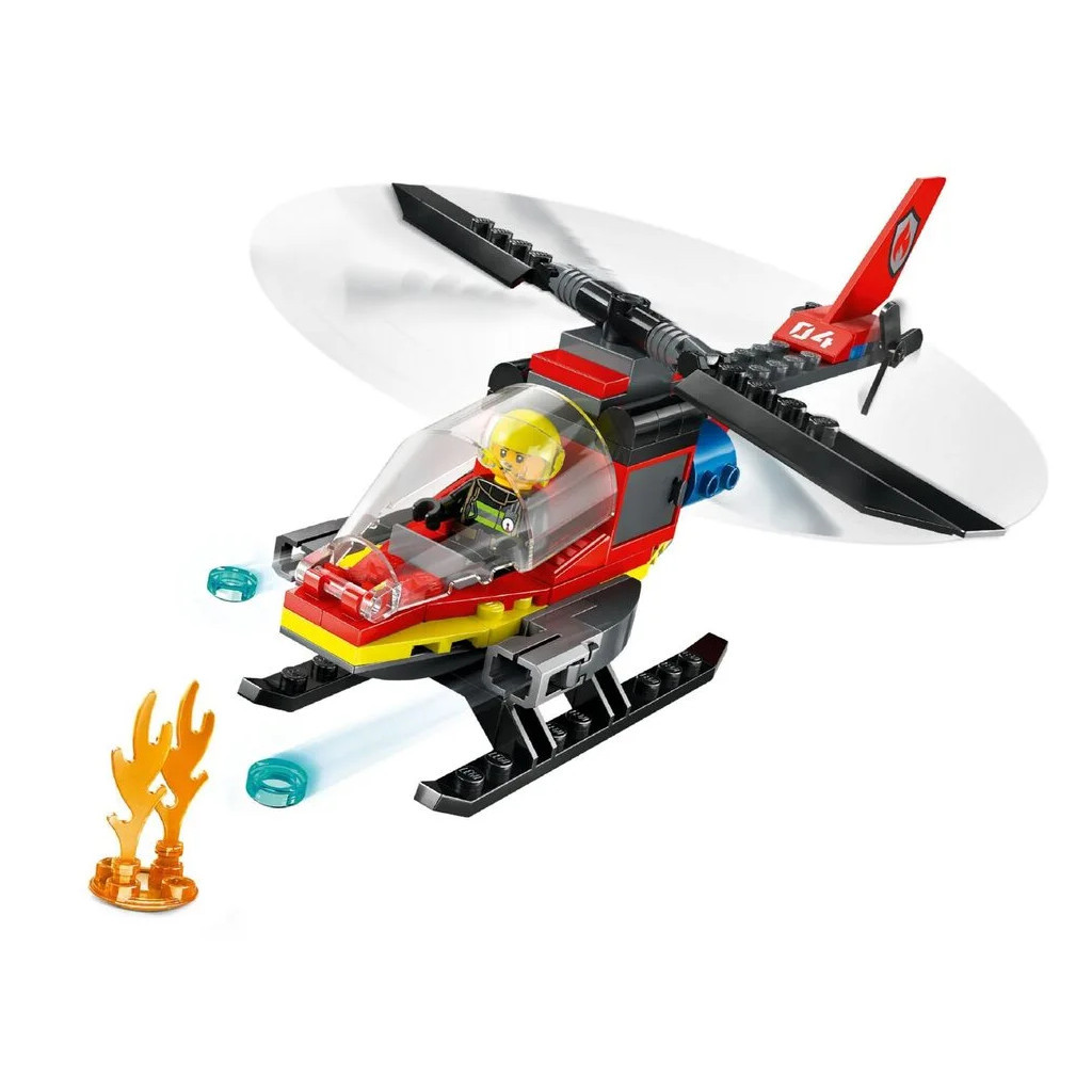 Конструктор LEGO City Пожежний рятувальний гелікоптер 85 деталей (60411) - зображення 7