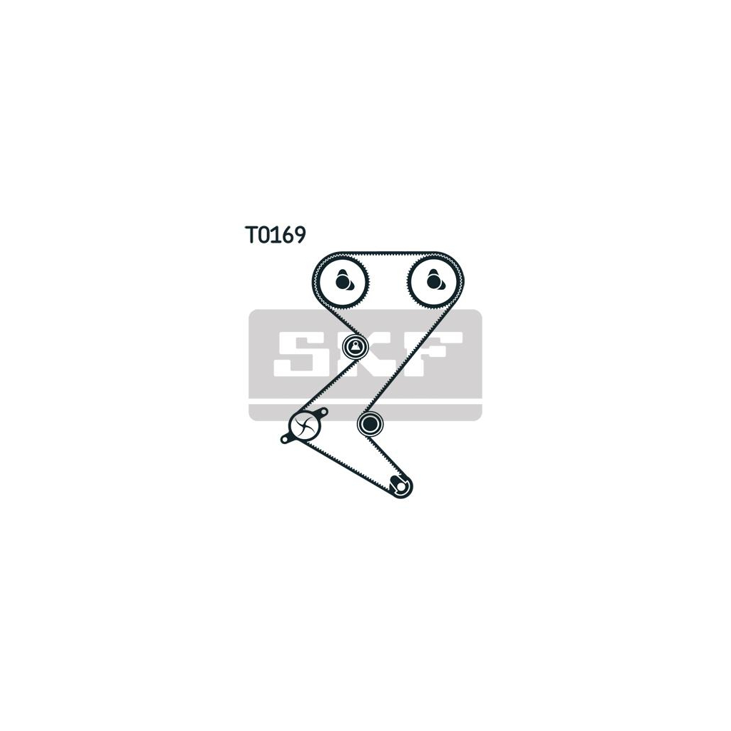 Комплект ременя ГРМ з помпой SKF VKMC 03235 - зображення 2