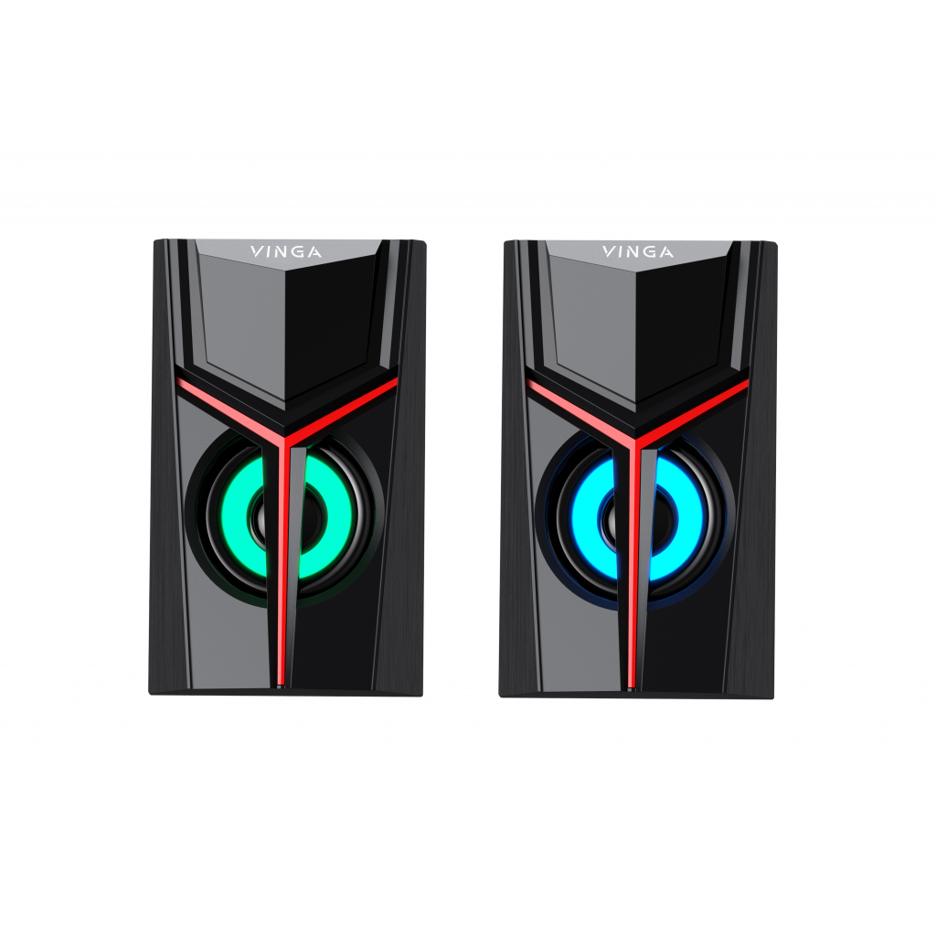Акустична система Vinga SP-100 LED USB Black - зображення 2