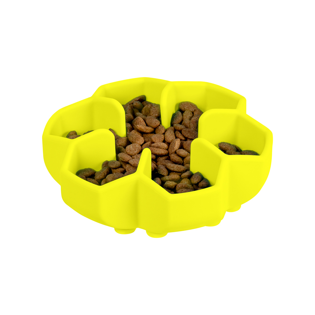 Універсальний посуд для тварин WAUDOG Silicone миска для повільного харчування 750 мл жовта (23548) - изображение 5