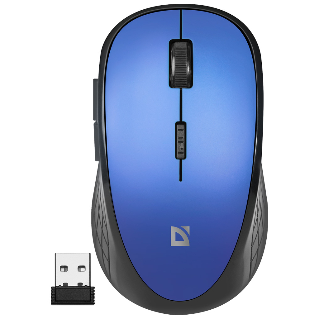 Мишка Defender Aero MM-755 Wireless Blue-Black (52755) - зображення 1
