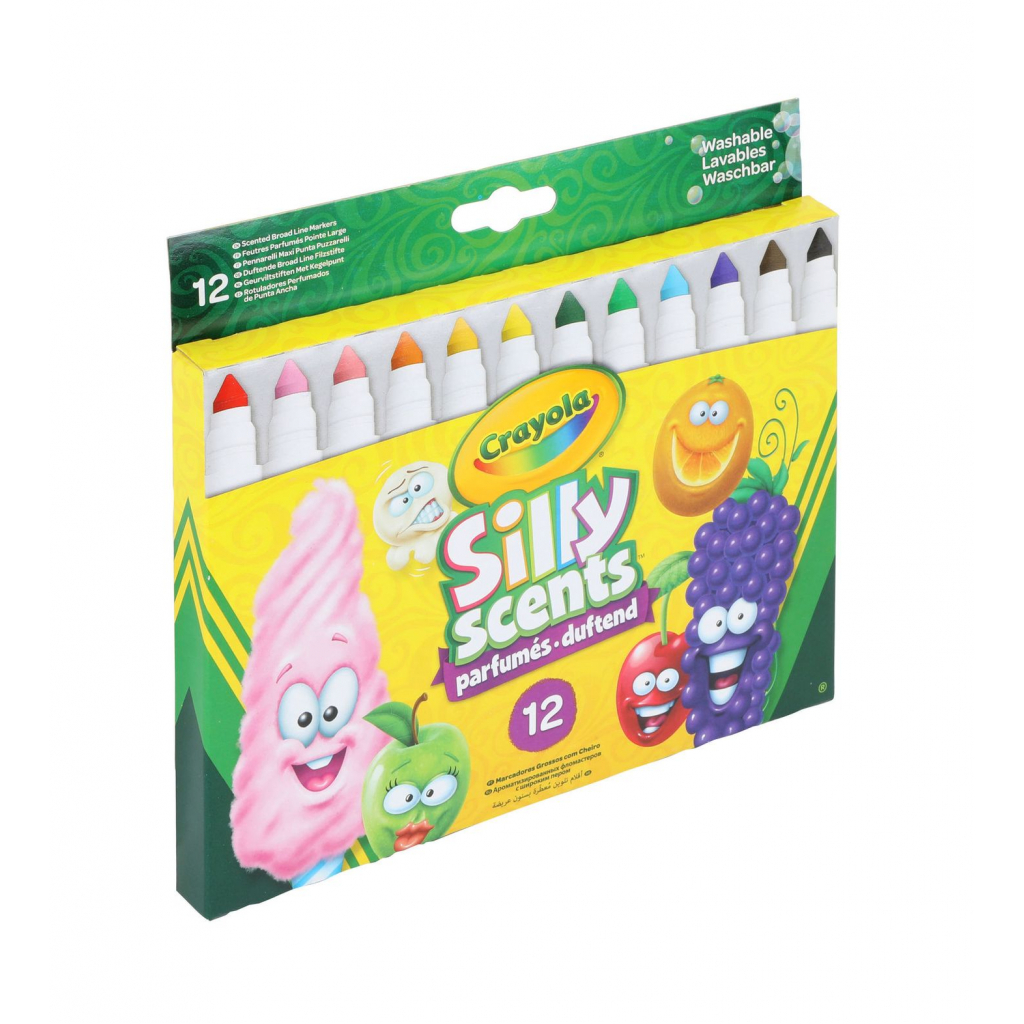 Фломастери Crayola Набір Silly Scents Washable Широка лінія з ароматом 12 шт (256352.012) - зображення 4