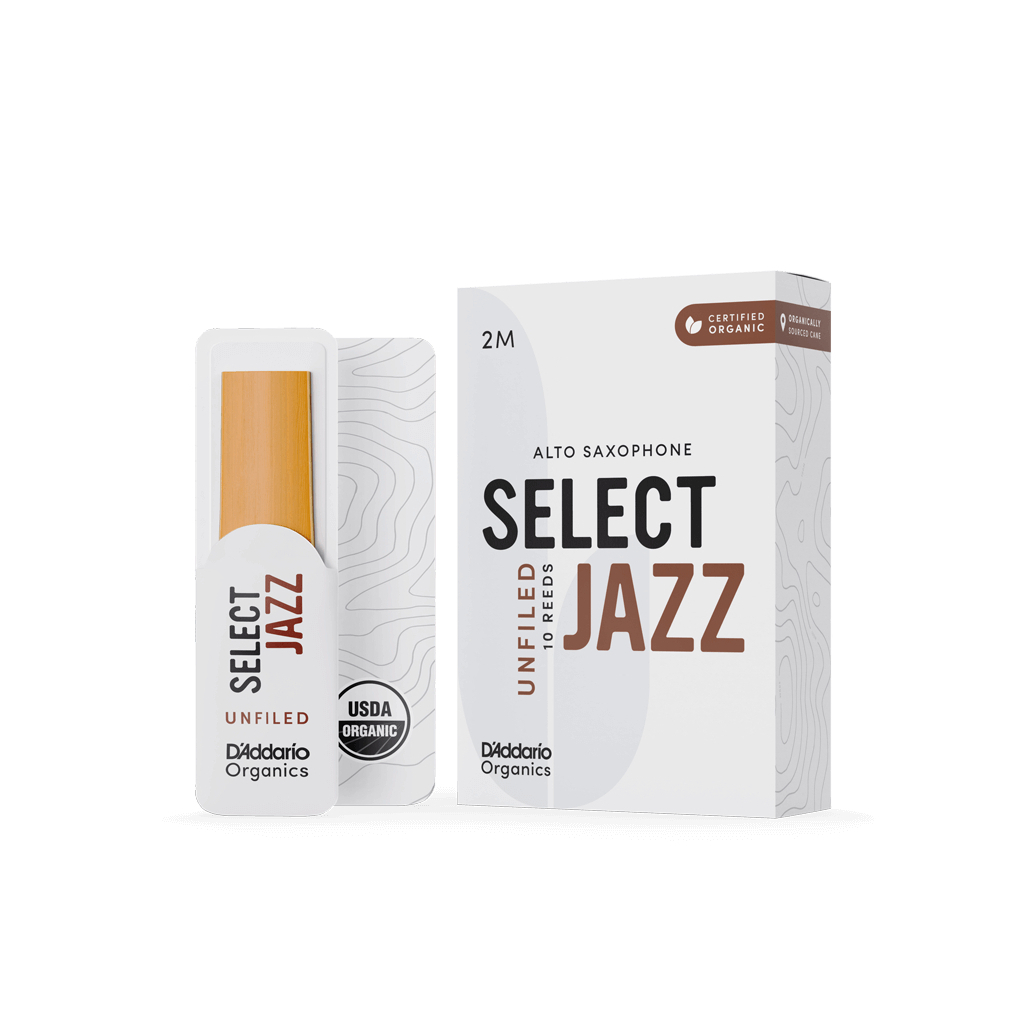 Тростина для саксофона D'Addario Organic Select Jazz - Alto Sax Unfiled 2M - 10 Pack (ORRS10ASX2M) - зображення 2
