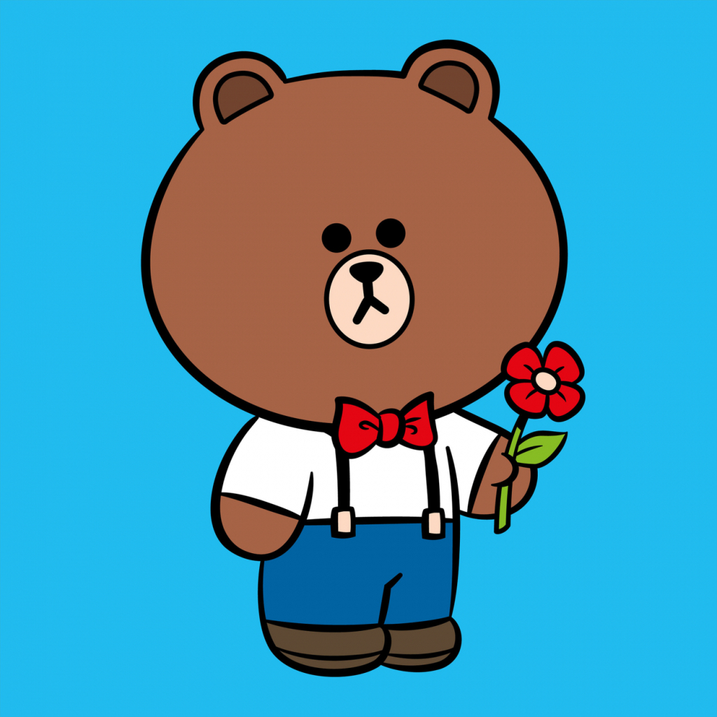 Картина по номерам Santi Лайн Френдс Браун з квіткою 25*25см полотно кольорове (955020) - изображение 1