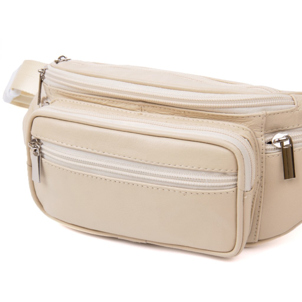 Сумка Vintage Бананка поясна унісекс Біла (20440) - зображення 6