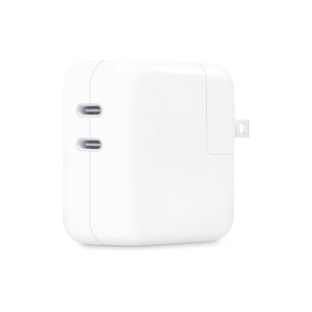 Зарядний пристрій Apple 35W Dual USB-C Port Power Adapter, Model А2676 (MNWP3ZM/A) - зображення 1