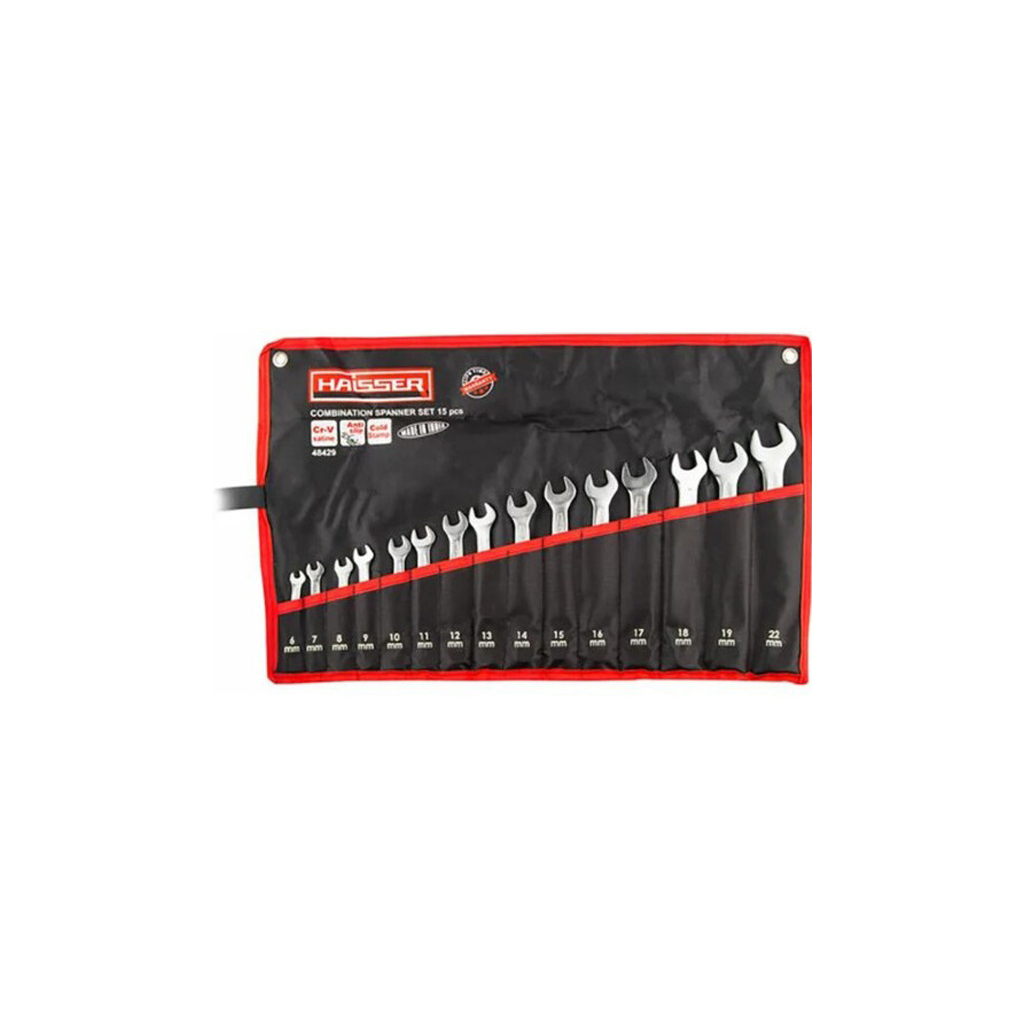 Ключ HAISSER 15шт. CRV Cold Stamped 48429 (97387) - зображення 1