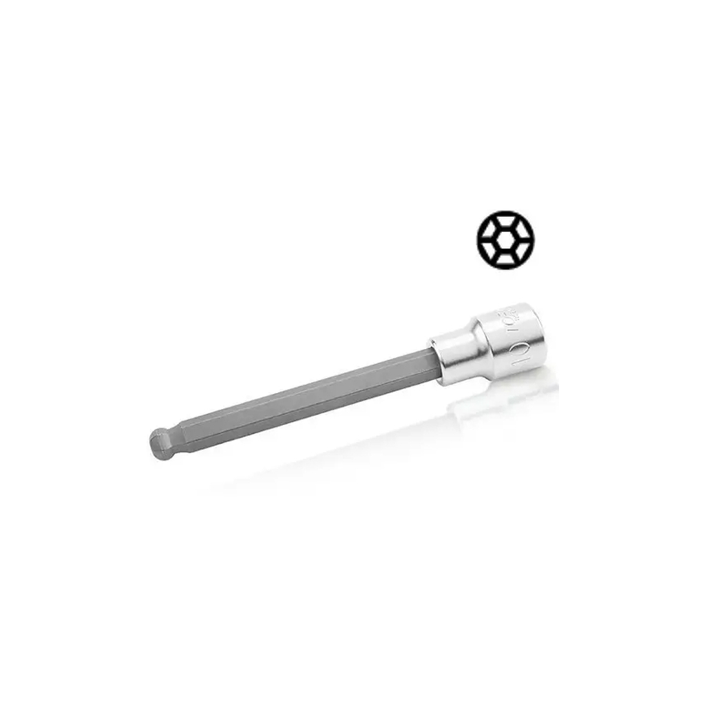 Головка торцева Toptul шестигранник HEX 6 мм 140мм 1/2" з кулею (BCSA1606) - зображення 1