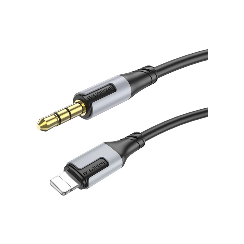 Кабель мультимедійний Lightning to 3.5mm M 1.0m black BOROFONE (6941991108327) - зображення 1