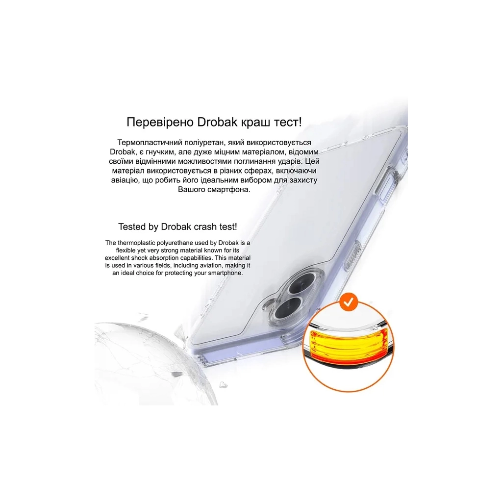 Чохол до мобільного телефона Drobak Acrylic Case with Airbag для Apple iPhone 16 Plus (949412) - зображення 5