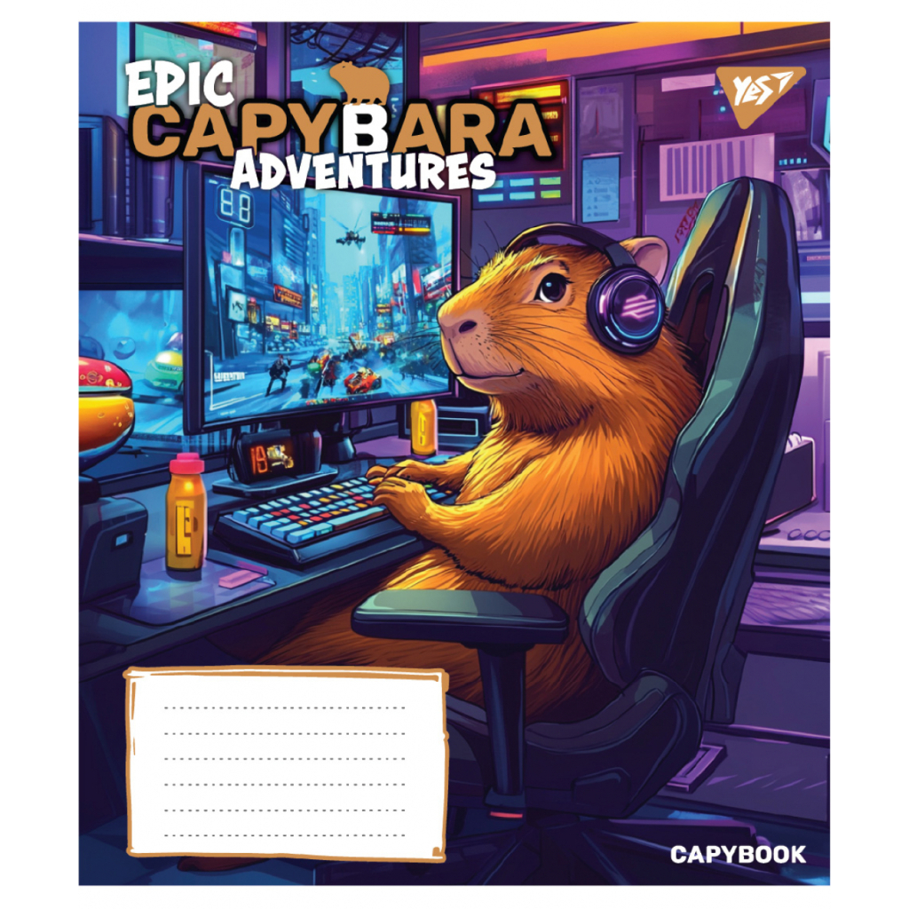 Зошит Yes Epic Capybara А5 24 аркушів клітинка (767796) - зображення 3