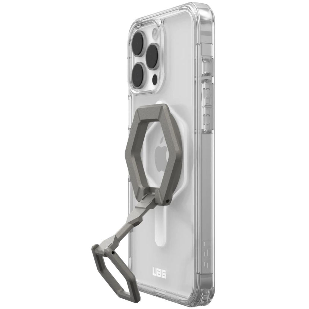 Чохол до мобільного телефона UAG Apple iPhone 16 Pro Max Plyo MagSafe Ice White/Titanium Stand (1144811BV01) - зображення 3