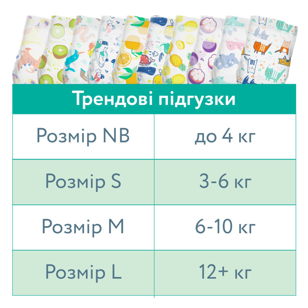 Підгузки Offspring FairyTale, розмір NB, до 4 кг 56 шт (DP-OI-FAT-NB56P-FRT) - зображення 11