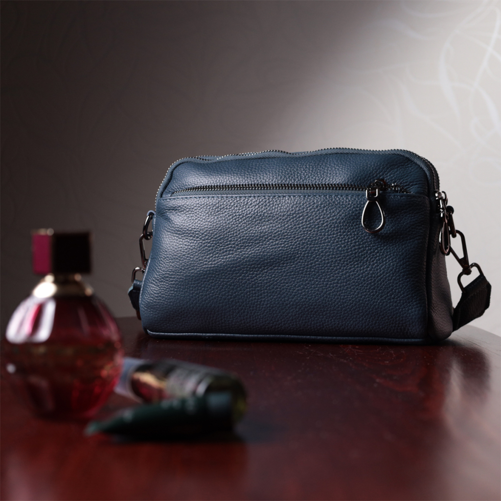 Сумка Vintage З натуральної шкіри Синя (22600) - зображення 11