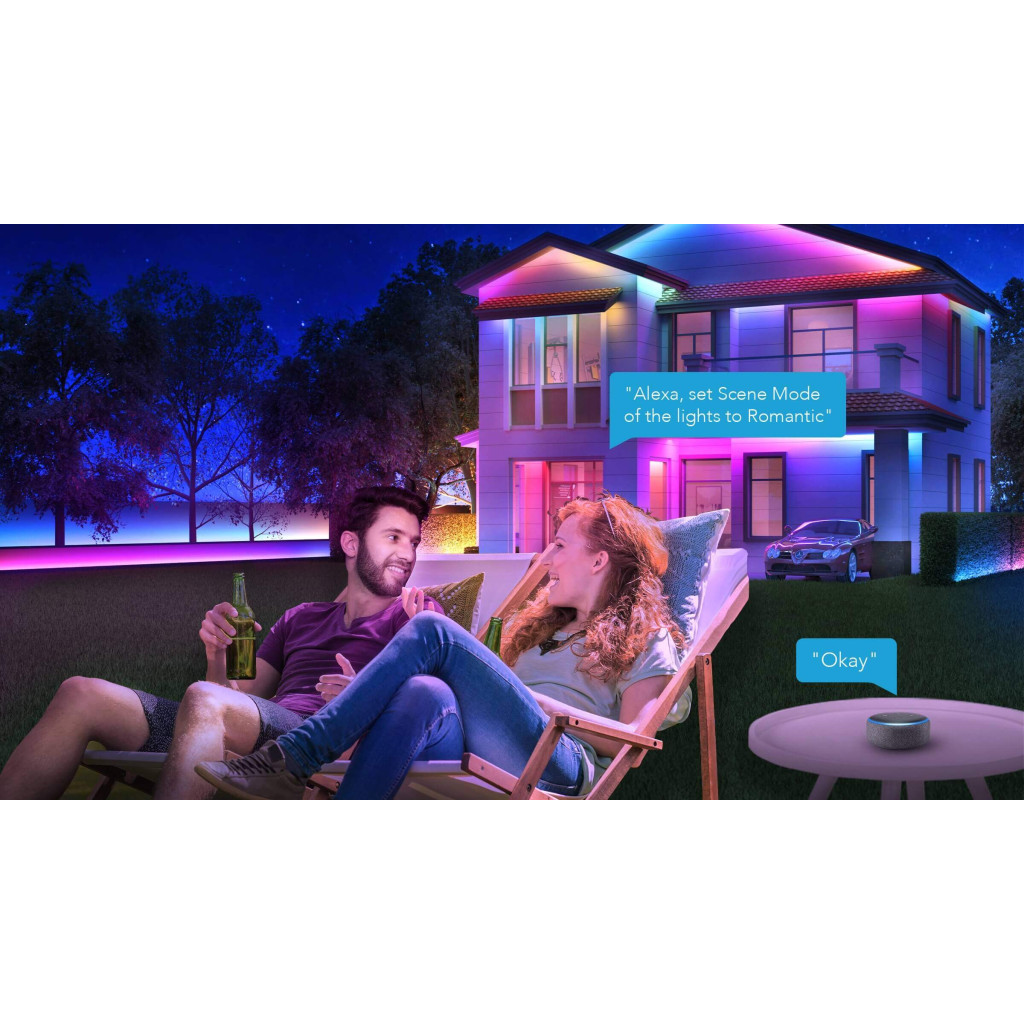 Світлодіодна стрічка Govee Phantasy Outdoor LED RGBIC Strip Lights 10м Білий (H61723D1) - изображение 12