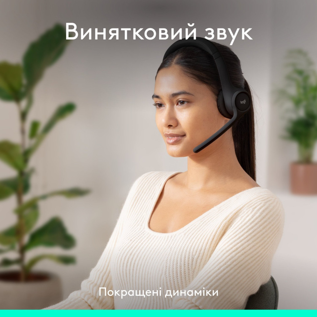 Навушники Logitech Zone 300 Bluetooth Graphite (981-001407) - зображення 3