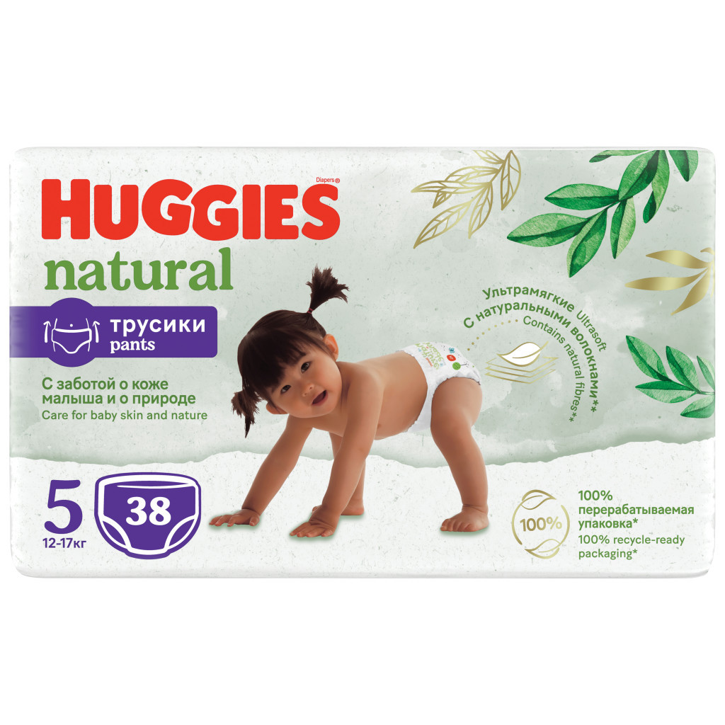 Підгузки Huggies Natural Pants Mega 5 (12-17 кг) 38 шт (5029053549583) - зображення 3
