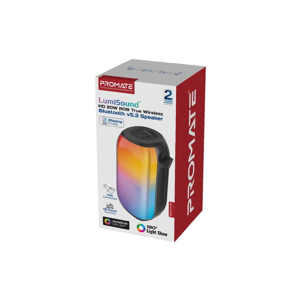 Акустична система Promate Spectro-20 20W Black (spectro-20) - зображення 9