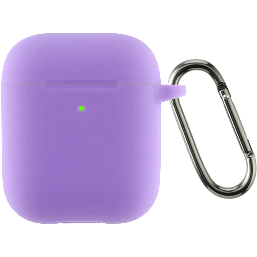 Чохол для навушників Armorstandart Ultrathin Silicone Case With Hook для Apple AirPods 2 Purple (ARM59690) - зображення 1