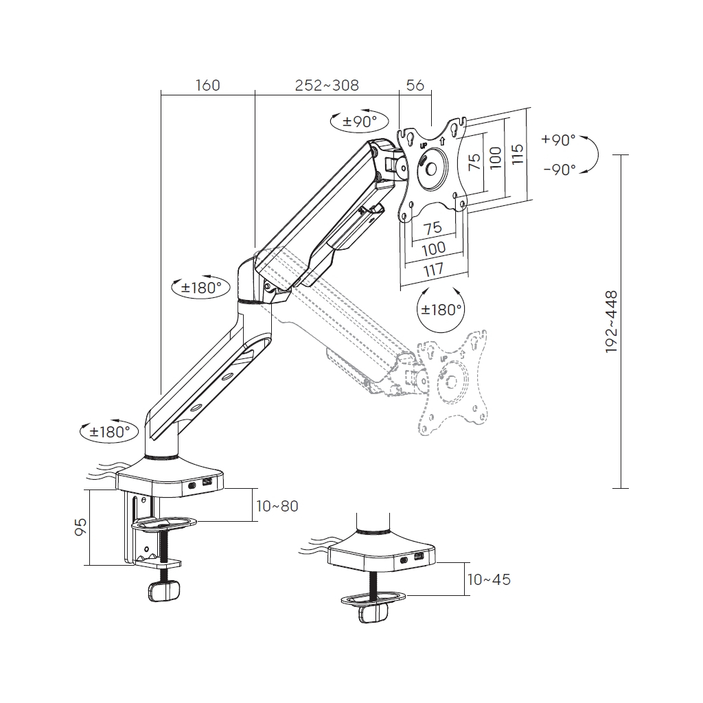 Кронштейн OfficePro MA451W - зображення 10