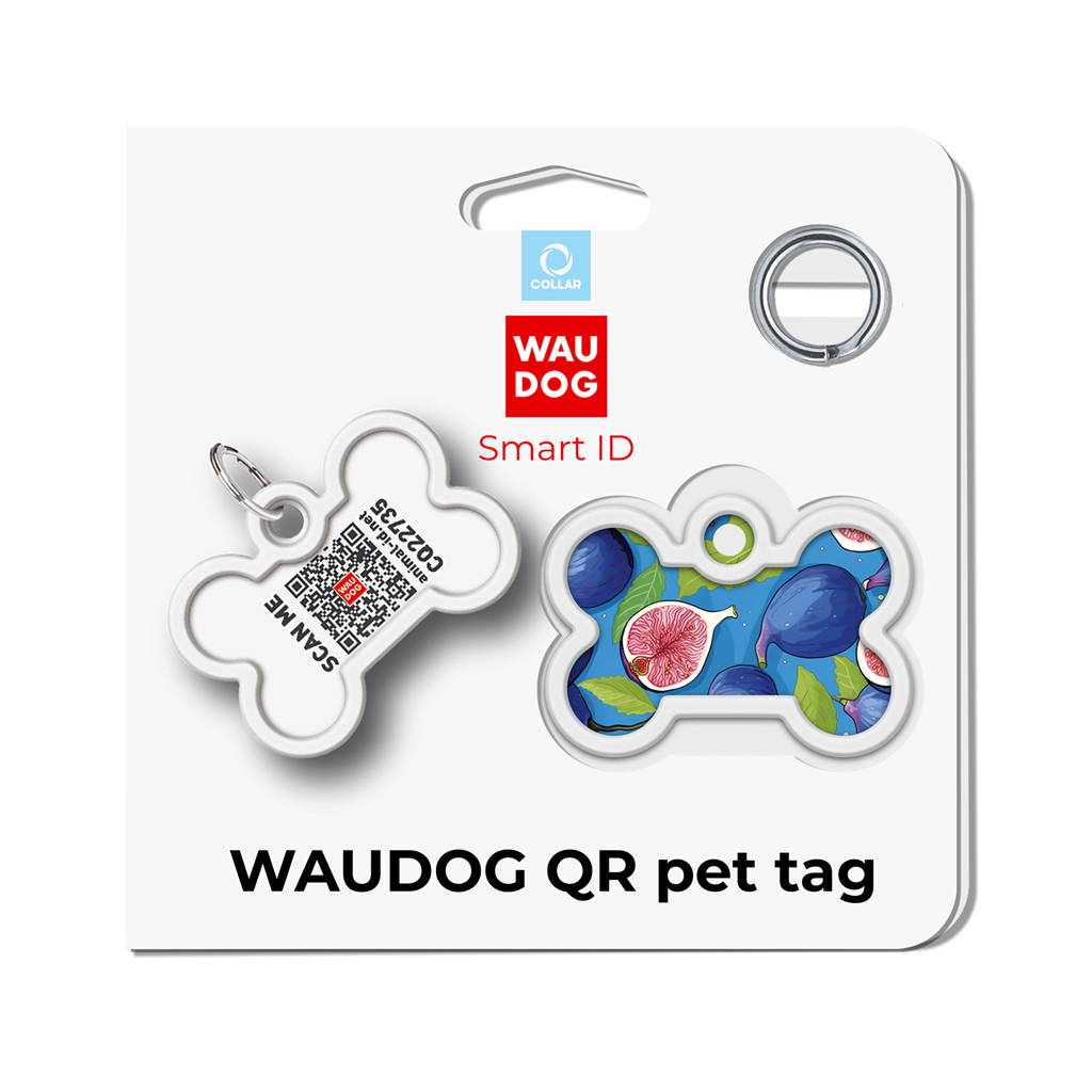 Адресник для тварин WAUDOG Smart ID з QR паспортом "Інжир", кістка 40х28 мм (231-4053) - зображення 5