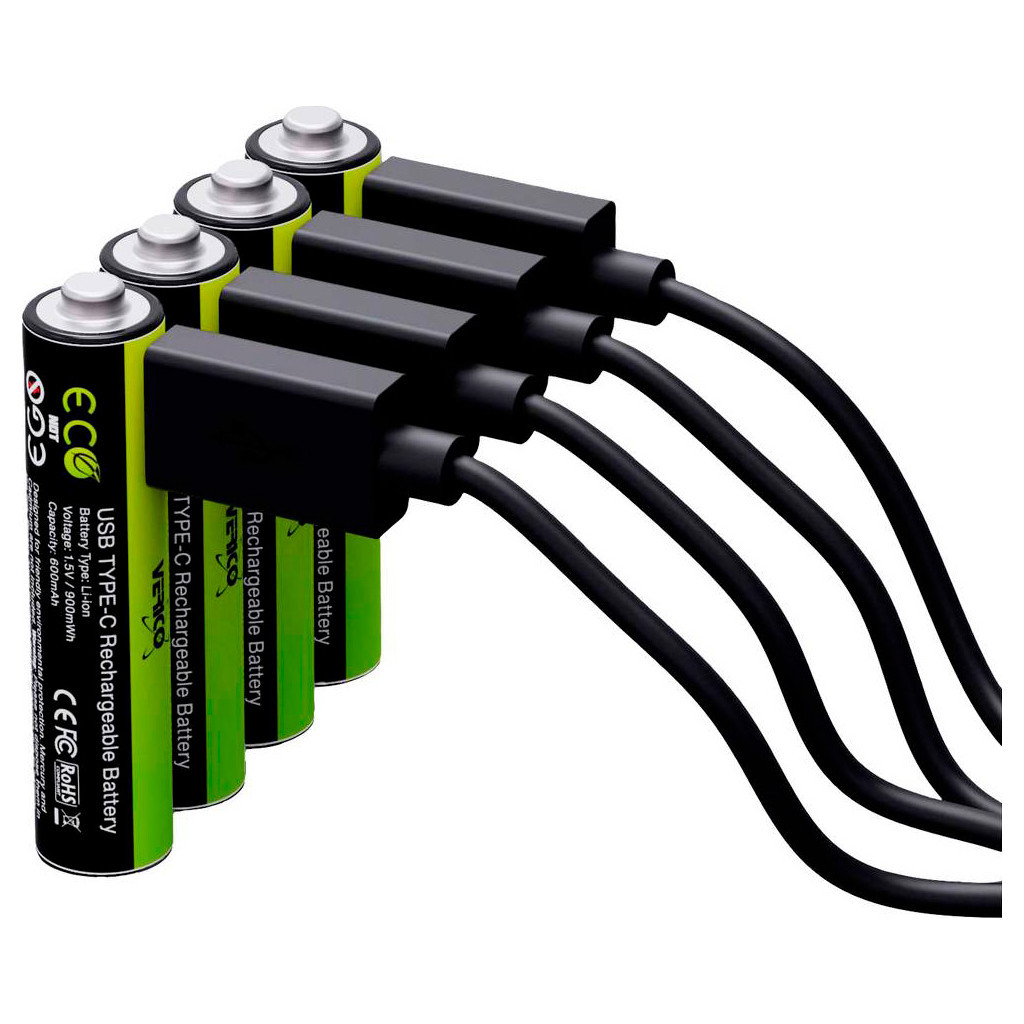 Акумулятор Verico AA USB Type-C 1700mAh 1.5V Li-ion * 4 (LoopEnergy) (1UDBT-A1WEAC-NN) - зображення 2