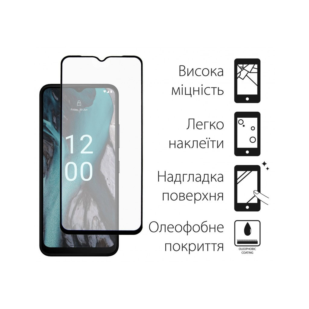 Скло захисне Dengos Full Glue Nokia C22 (black) (TGFG-305) - зображення 2