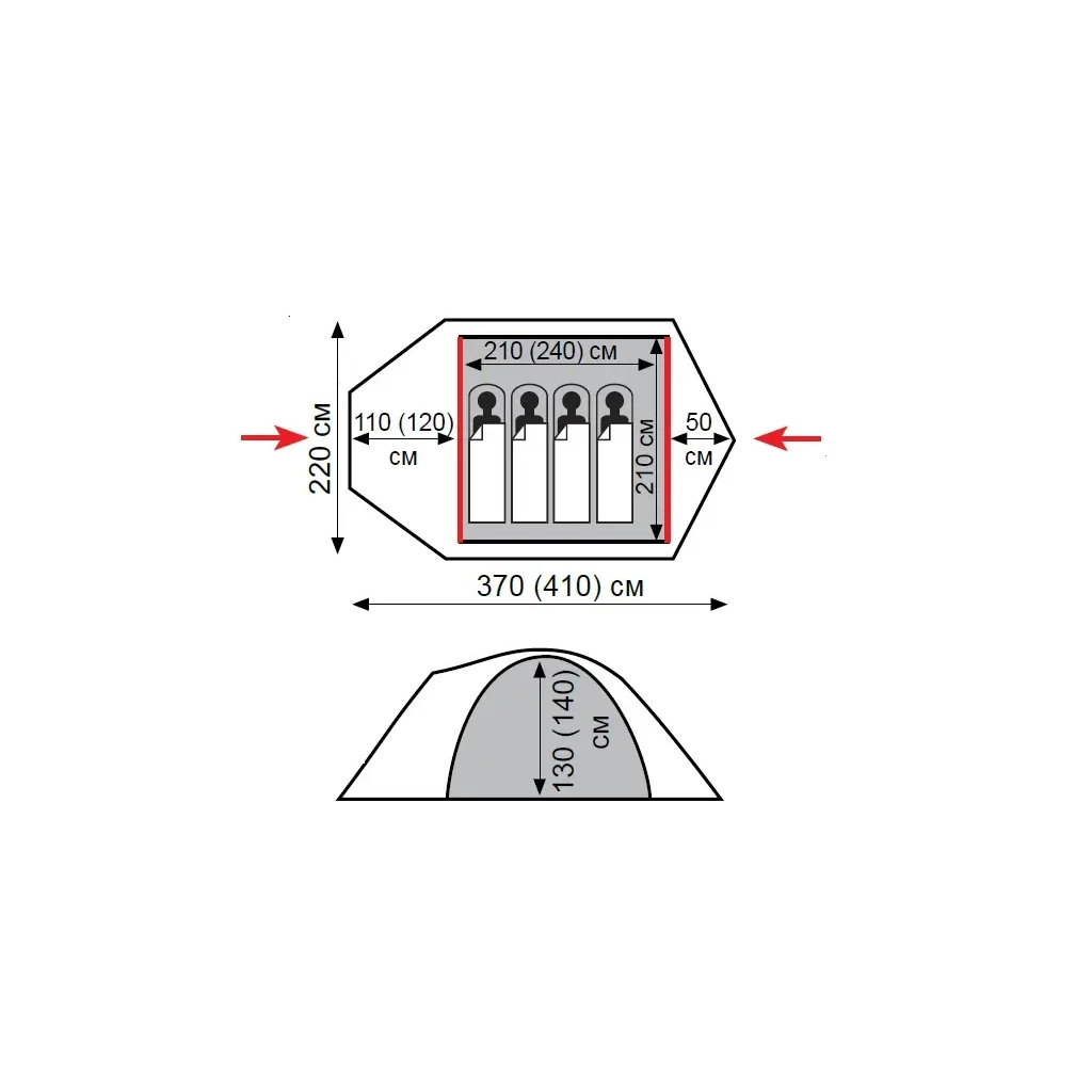 Намет Tramp Lair 4 (v2) (TRT-040) - зображення 12